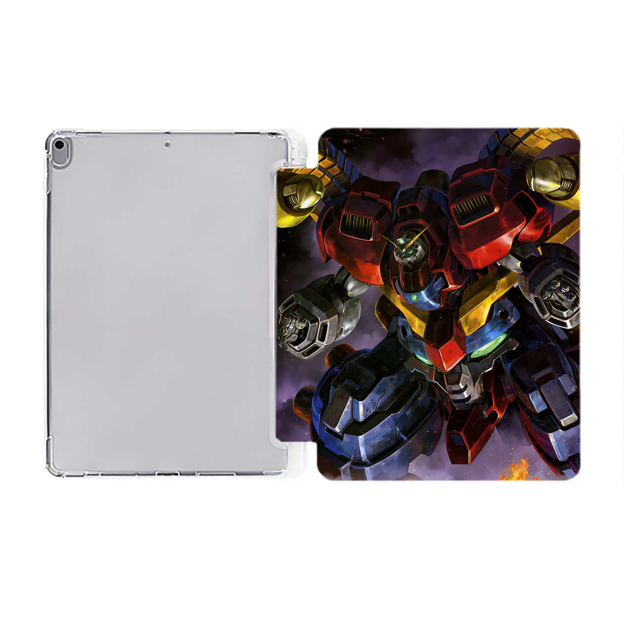 （画像用） 機動戦士ガンダム Mobile Suit Gundam IPad ケース ペン収納付き 三つ折りスタンド PUレザー×シリコン 対応機種9.5/10.5/10.9インチ